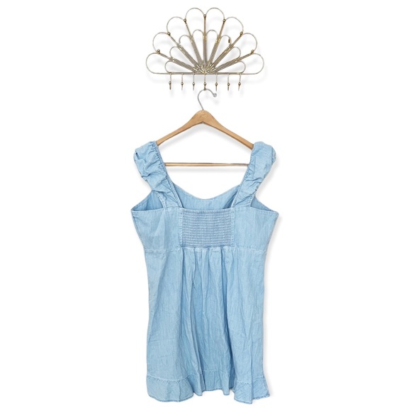 Old Navy Ruffle Denim Mini Dress - Picture 2 of 6